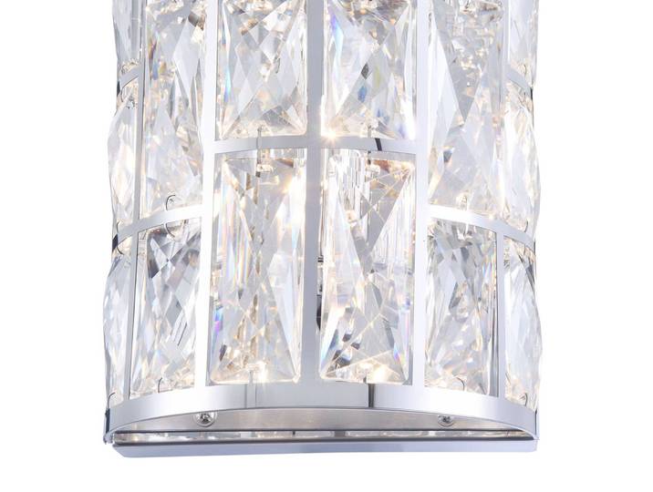 Wandlamp kristal Gelid, dimbaar, helder / transparant, Woon-/ Eetkamer, Kristal, Wandlamp