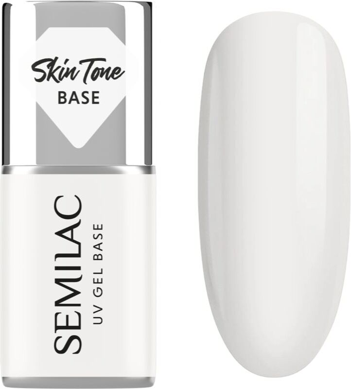 Semilac UV Gel Base Skin Tone Base Base Coat Gel For Gel Nails shade Coconut Cream 7 ml