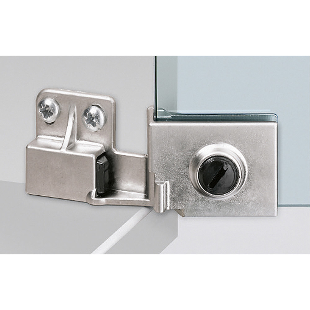 Hettich Möbel-Glastürscharnier, für einliegende Türen, 170° ET 5150, mit Zuhaltung,TS max.6,3mm 24908