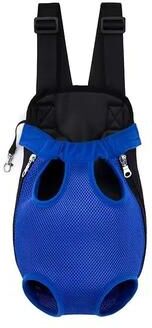 Uplift Essentials Hands Free Breathable Mesh Pet Front Carrier Backpack blue l