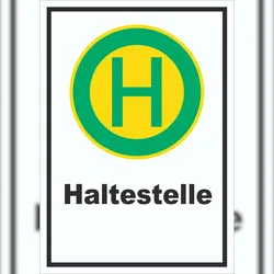 HB-Druck Schild Haltestelle A2 (420x594mm)