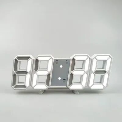 Perfect Picks Market LED Digital Wall Clock With Alarm, Date & Temperature Display For Home & Office 01