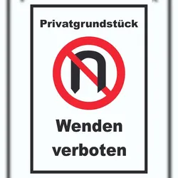 HB-Druck Privatgrundstück Wenden verboten Schild A5 (148x210mm)