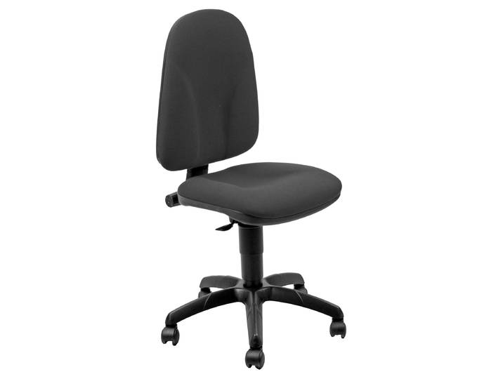 Siège de bureau en tissu rembourré UNISIT Team - Haut dossier - Piétement à roulettes - Noir