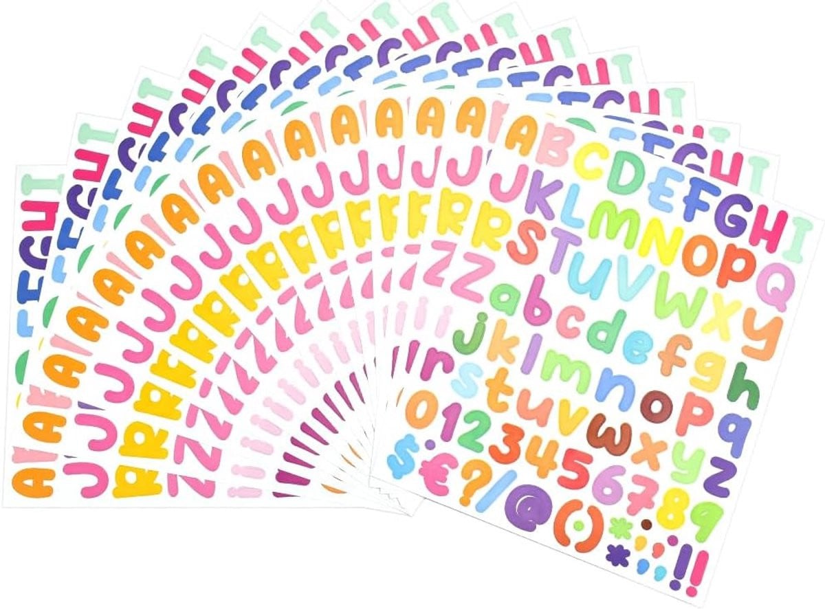 Cijfer- en Letterstickers - Zelfklevende Vinyl Stickers voor Scrapbooking en Decoratie