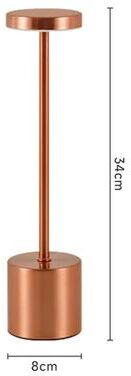 Uplift Essentials Creative Ambient Metal Table Lamp Elegant Cordless Atmosphere Light rose Golden