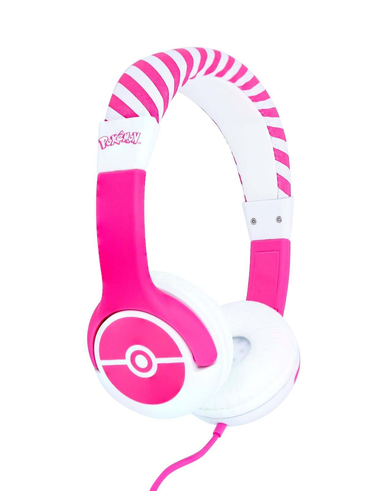 OTL Technologies Pokémon Pokéball kinderhoofdtelefoon, bedraad, roze en wit