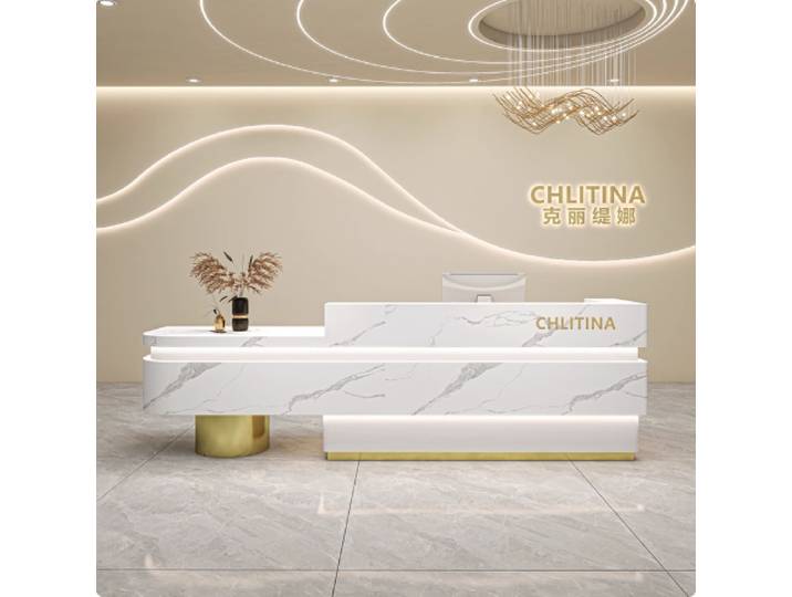 Comptoir de réception moderne pour bureau, salon de beauté, bar, entreprise, clinique dentaire
