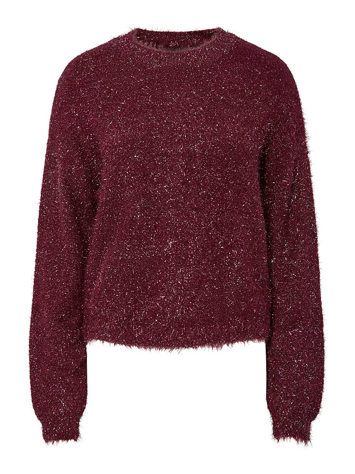 Pieces Pullover "Mie" in Bordeaux - L