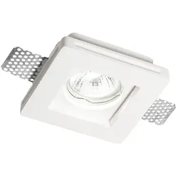 Ideal Lux Gips-Einbauleuchte SAMBA SQUARE, IP20, GU10, überstreichbar, weiß, Reflektor 6 x 6cm IDEA-150291