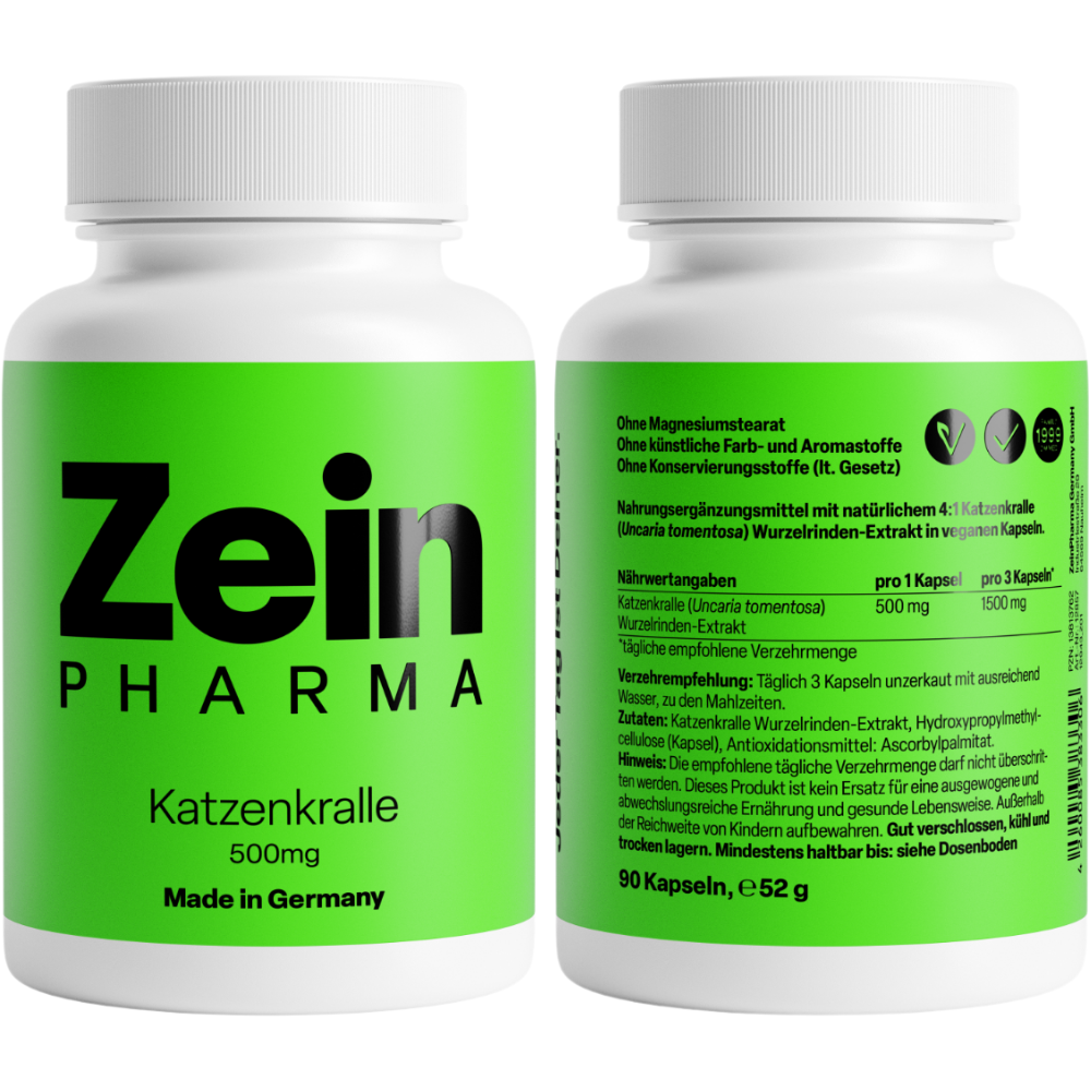 ZeinPharma Cat's Claw 500mg Immune System Food Supplement 90&nbsp;caps.