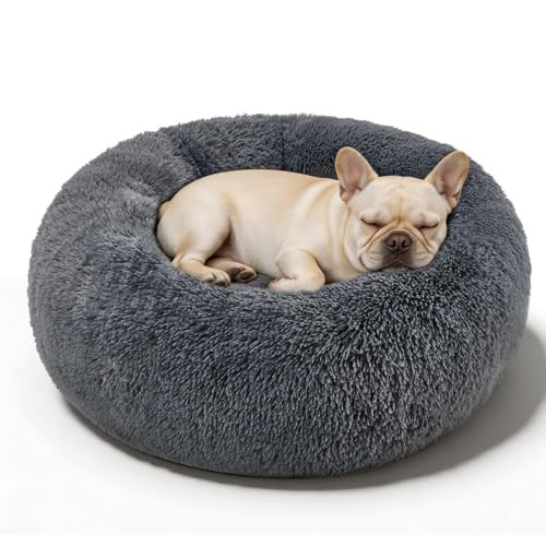 Kimpets Rond Donut Hondenbed - Kunstbont - 50 cm