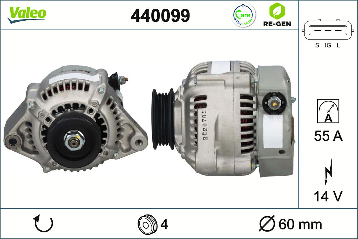 Valeo Generator Remanufactured Premium 440099 Für Toyota