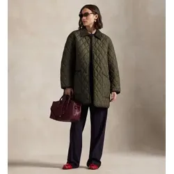 Polo Ralph Lauren für Damen. 211971180002 Grüne, wattierte Cowboyjacke (XL), Lässig, Polyester