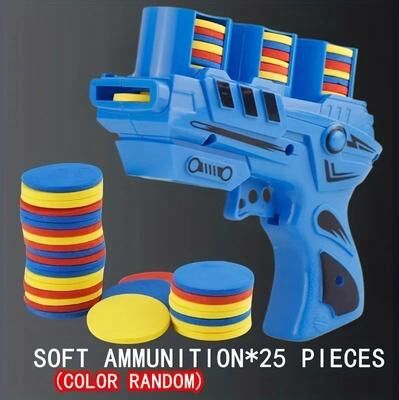 Inspire Select UFO Launcher Toy W Soft EVA Bullets Outdoor Interactive Shooting Game For Kids, Active Play Sports Toy, Mixed blue