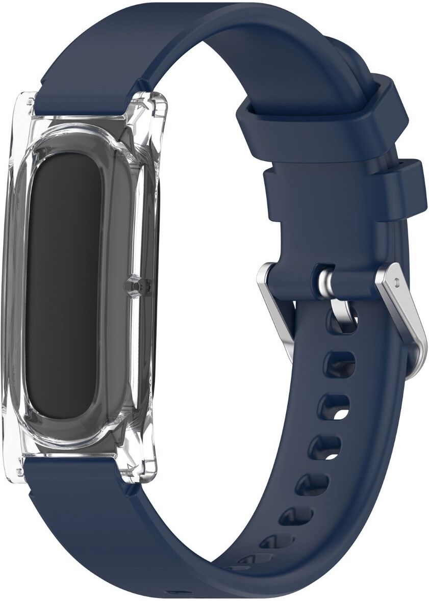 INF Split DIY Silikon+PC Schutzhülle und Pin-Buckle Armband – Anpassbar, schützend, kompatibel mit Google Fitbit Air Dunkelblau