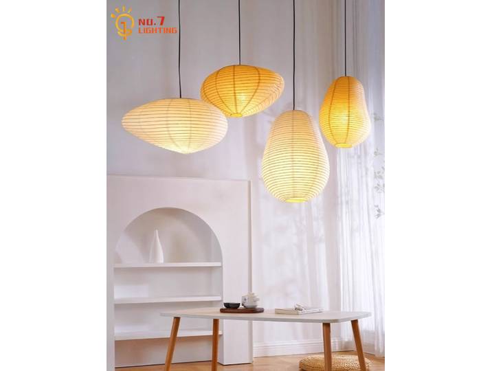 Lampes suspendues Akari Noguchi de conception japonaise, LED E27, en papier de riz, art zen, luminaire décoratif d'intérieur, pour restaurant et salon