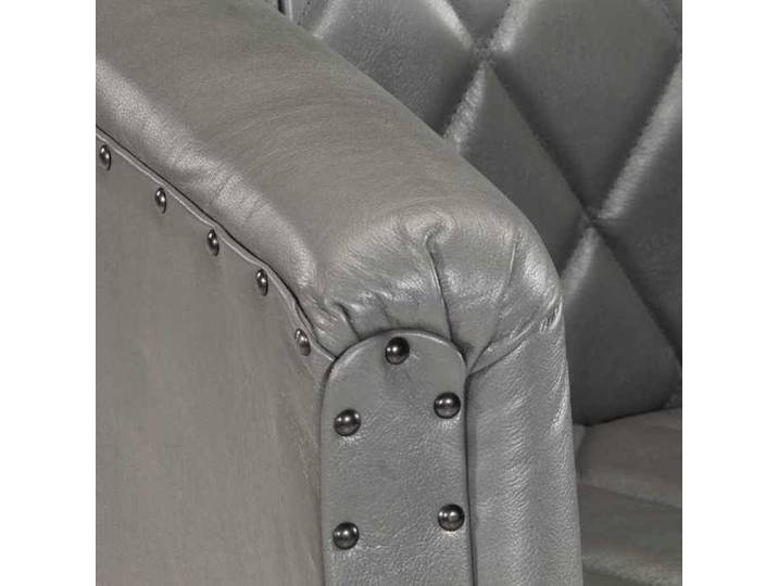 Fauteuil Gris Cuir véritable de chèvre_2 ans garantie_97956