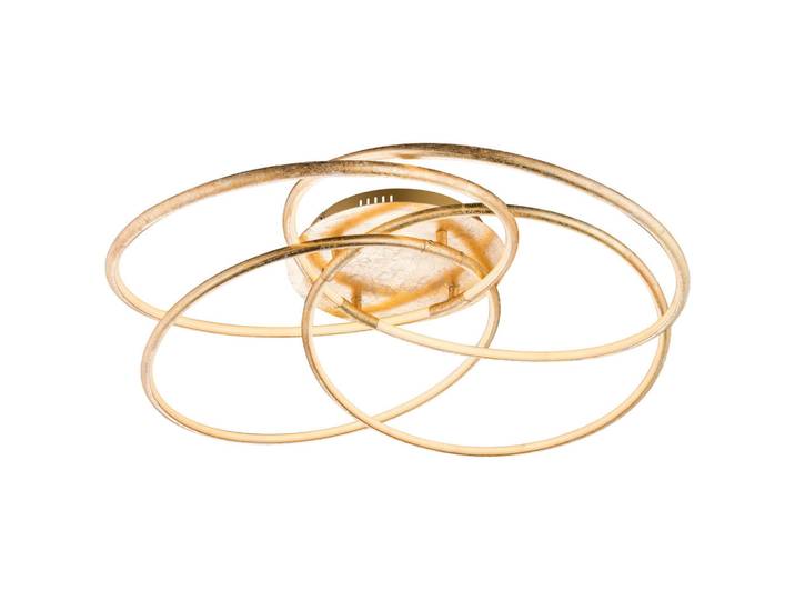 Led-Deckenleuchte Barna, Goldfarben, Metall, Kunststoff, rund, 21 cm, Farben fixierbar, Lampen & Leuchten, LED Beleuchtung, LED-Deckenleuchten