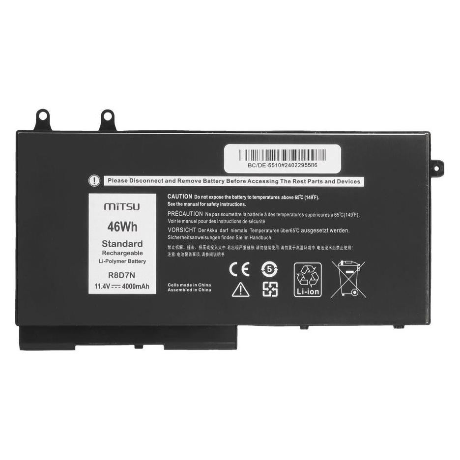 Mitsu DELL LATITUDE PRECISION 4000mAh 11,4V (4000 mAh) (BC/DE-5510)