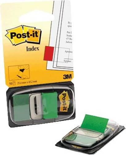 Post-it Haftstreifenspender Index 680-3 Farbe des Haftstreifens: Grün 7000029856