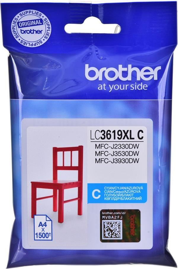 Brother LC-3619XLC printerpatroon, origineel, cyaan, 1 stuk