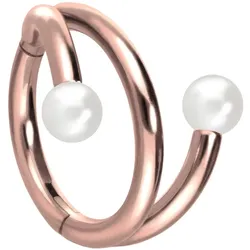 Titan Segmentring Clicker mit Innengewinde 3 RINGE + 2 SYNTHETISCHE PERLEN