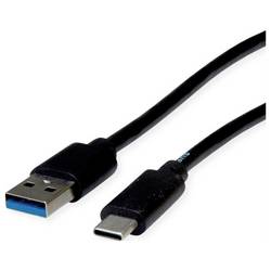 roline recycled material 11.45.9011 USB 3.2 Gen 1 (USB 3.0) USB-Kabel Kabel 1 m Schwarz 1 St.