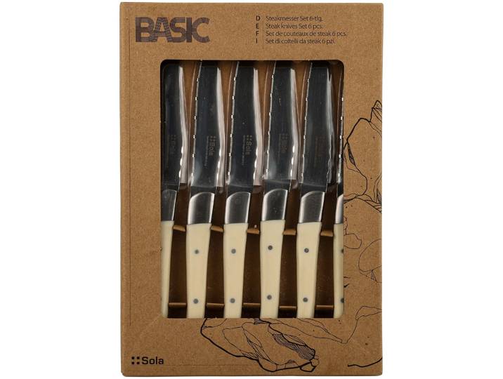 Sola Steakmesser Country II weiss 6 Stück