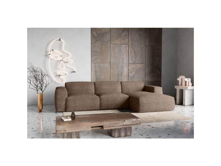 Canapé d'Angle droit avec fonction de couchage Hudson coffre en brun du fabricant -VINOTTI