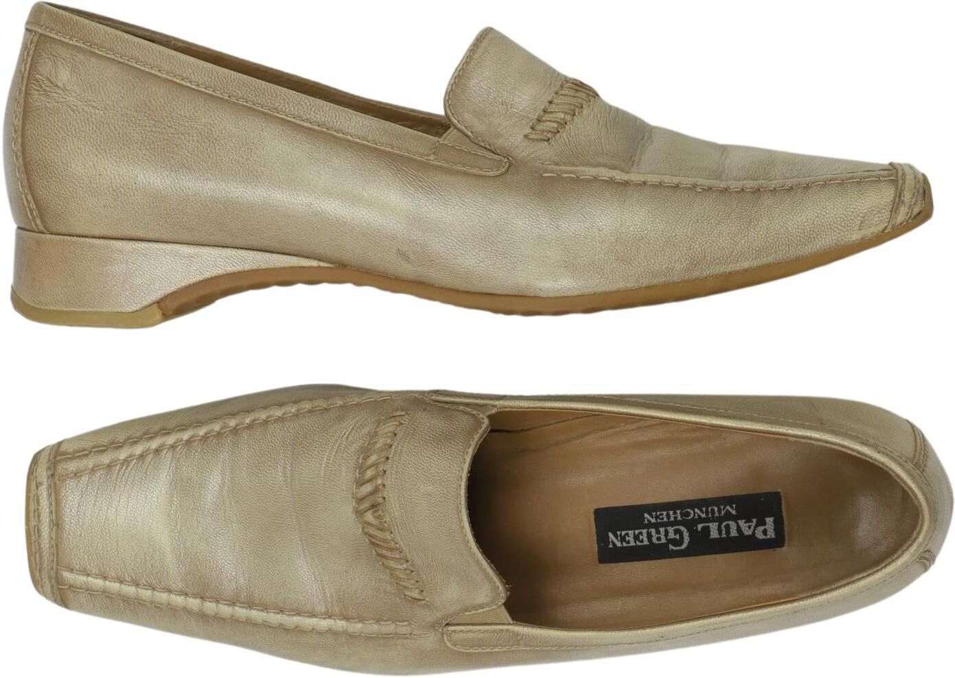 Paul Green Damen Halbschuh, Beige, Gr. EU 38, Leder - Second Hand