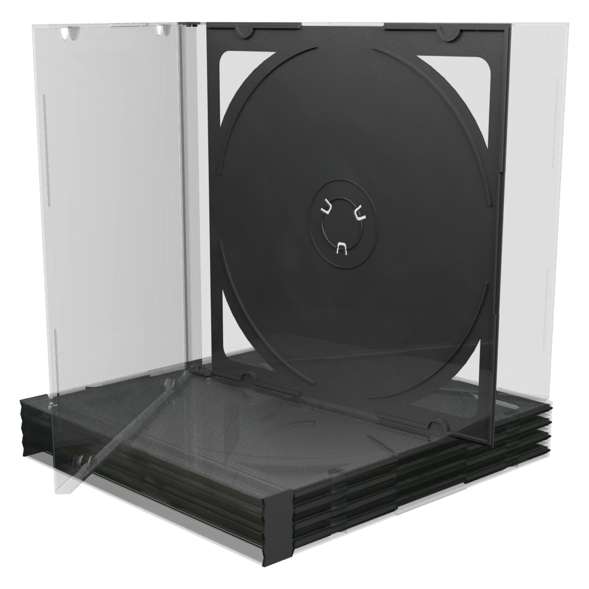 MediaRange CD-Leerhülle für 2 Discs schwarzes Tray (BOX23)