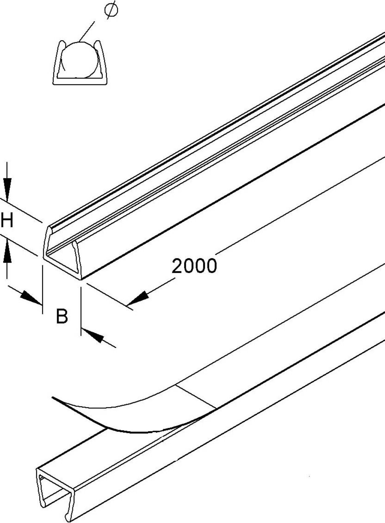 HKL Minikanal transparent LC45)