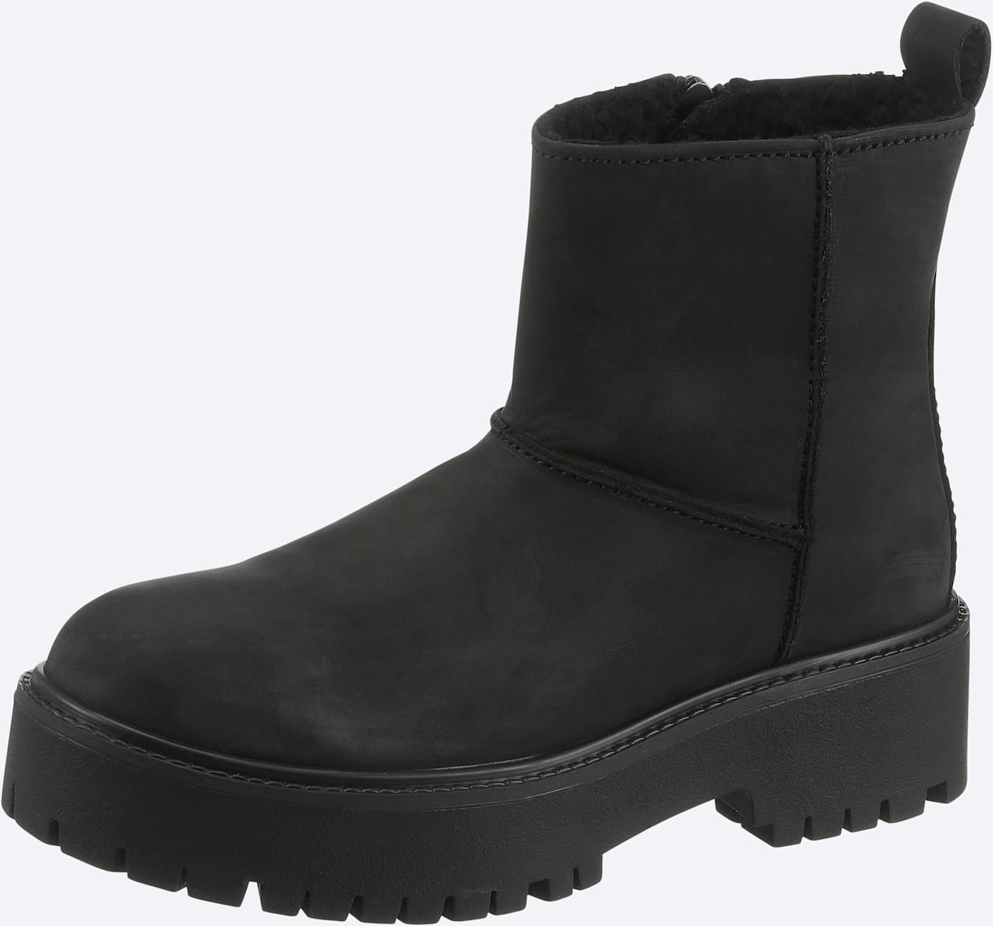 Stiefelette HEINE, Damen, Gr. 41, schwarz, Leder, Rindsleder, Schuhe Stiefelette schwarz 41