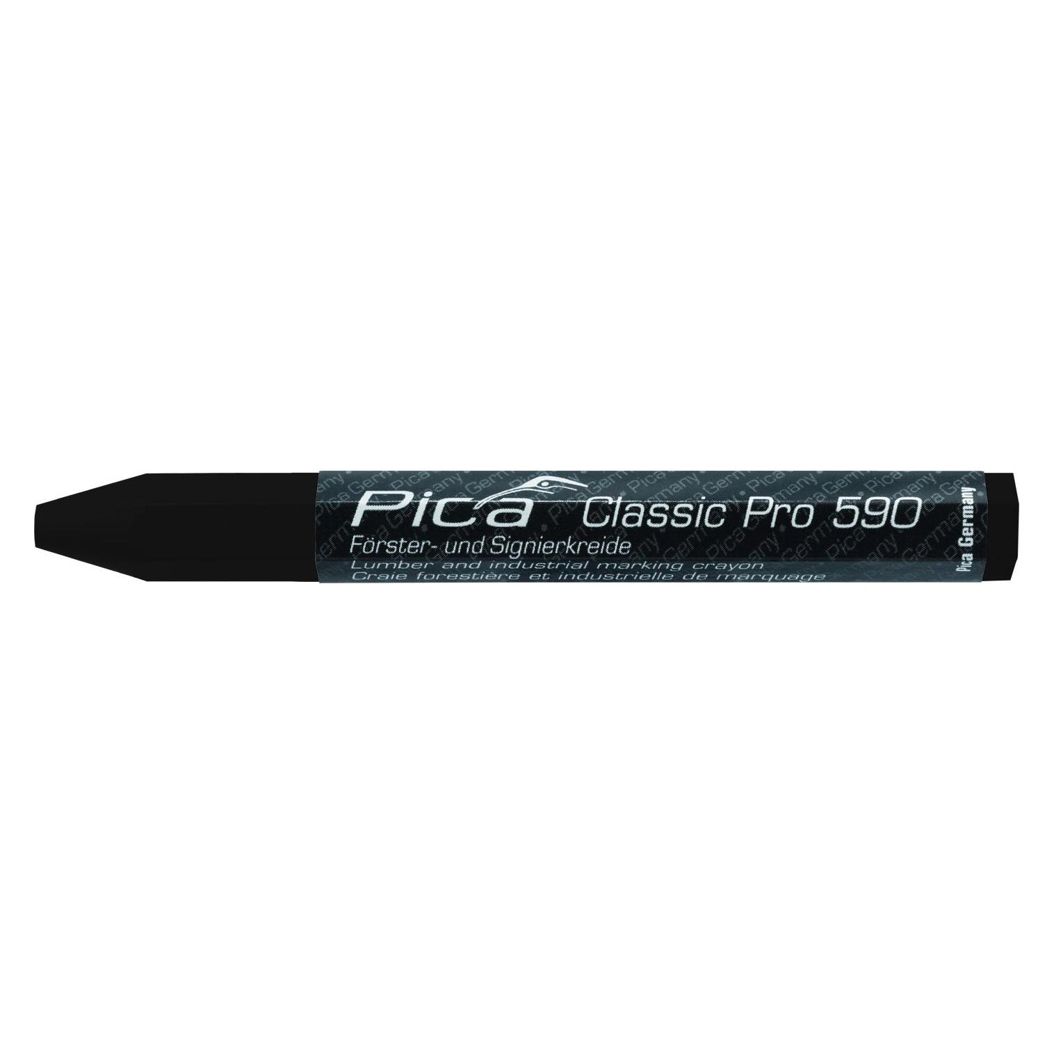 Pica Schwarze Kreide, sechseckig, 12 mm (12x) (590/46)
