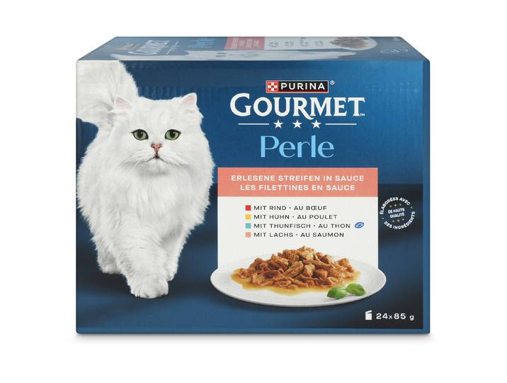 Gourmet Perle Katzenfutter in Sauce Streifen 24x85g
