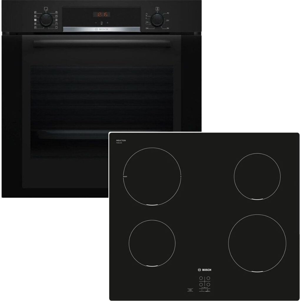 Herdset Bosch Backofen Dampfgarer mit Induktionskochfeld rahmenlos autark 60 cm