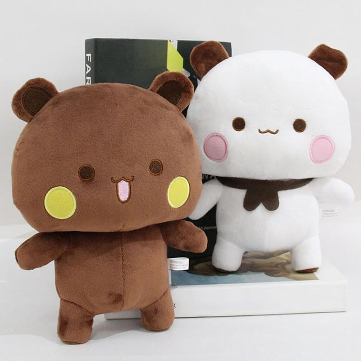 Set van 2 Zachte Kawaii Pluche Teddyberen Schattige Pluche Kussens