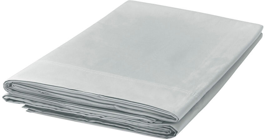 Bedeck of Belfast BOB 300TC EQYPTIAN COTTON Plain Weave / Muslin Flat Sheet Silver Super King (6')