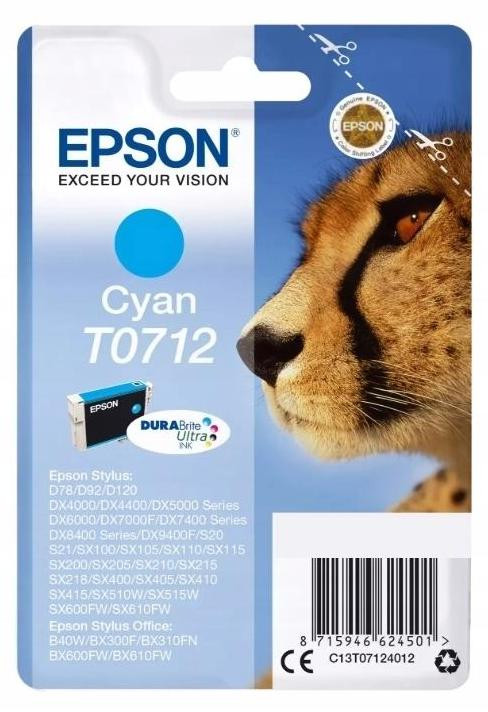 Epson DURABrite Ultra T0712 inktpatroon - Cyaan - 1 stuk