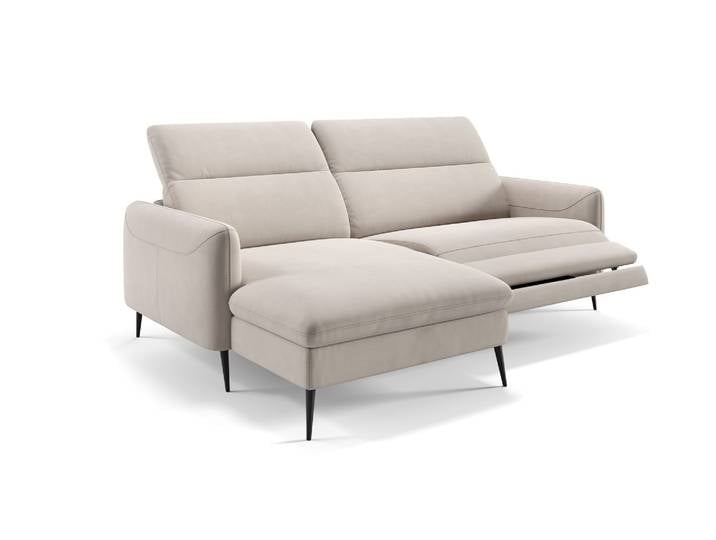 Stoff Ecksofa MESSINA Mini Stoffsofa Stoffcouch Kleine Eckcouch