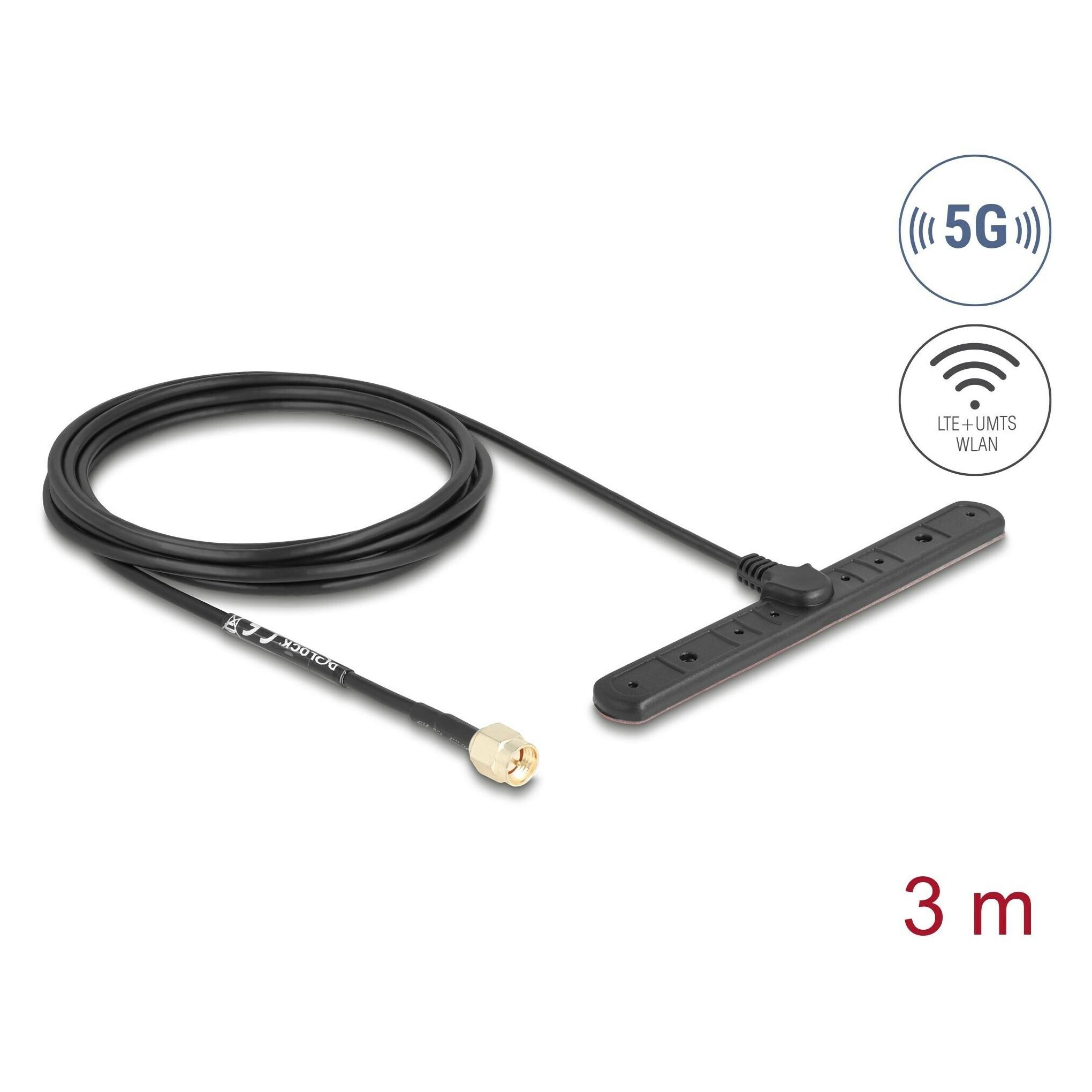 Delock 5G LTE Antenne SMA Stecker 3 dBi omnidirektional star (3G, 5G, GSM, Lora) (96090)