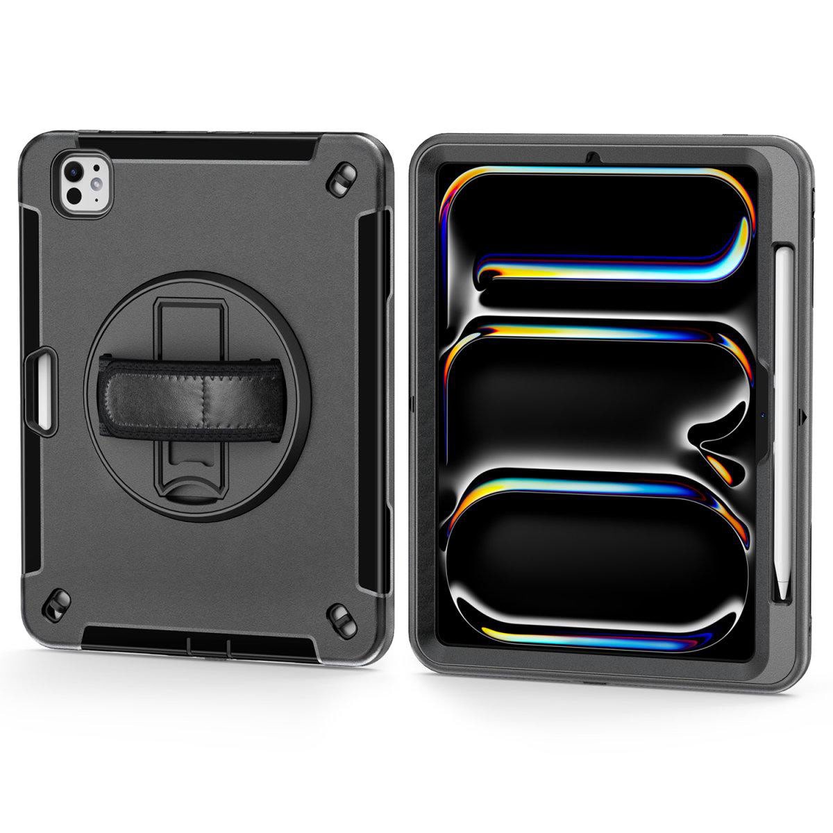 4smarts Rugged Case Grip für iPad Pro 11" (M5, 2025 / M4, 2024), schwarz