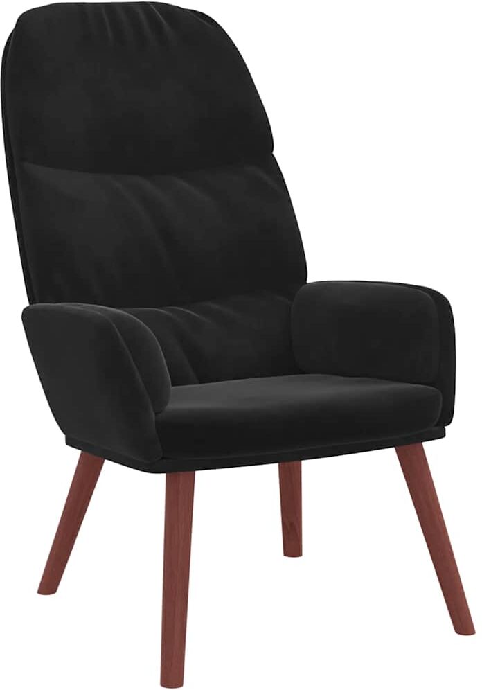 vidaXL Fauteuil relaxant velours noir