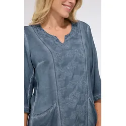 Viskose-Bluse in blau in Größe 54 von DW-Shop, Blau, 54