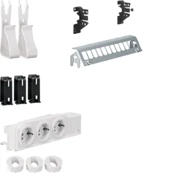 Hager Multimedia Kit,univers, 3xSteckdose,12xPatchpanel ohne RJ45, Geräte-/Kabel