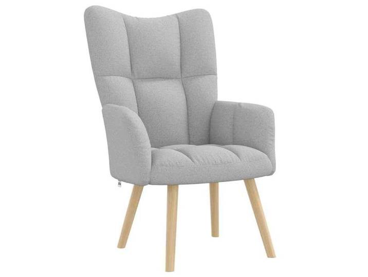 Chaise de relaxation gris nuage tissu 4016766