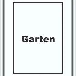 HB-Druck Garten Schild mit Text Blumen Rasen hochkant A1 (594x841mm)