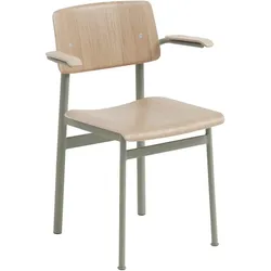 Muuto Loft Armlehnstuhl, eiche natur / dusty green