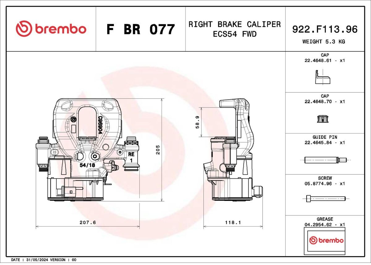 Brembo Pinza freno F BR 077